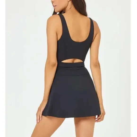 L*Space Women's Black Active Patterson Mini Dress Size XS - Picture 2 of 10